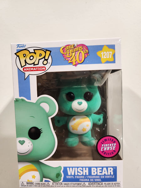 Pop! Animation WISH BEAR w/Flocked Chase (Care Bears 40th)