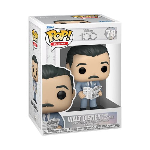 Pop! Icons: Disney 100- Walt w/Magazine