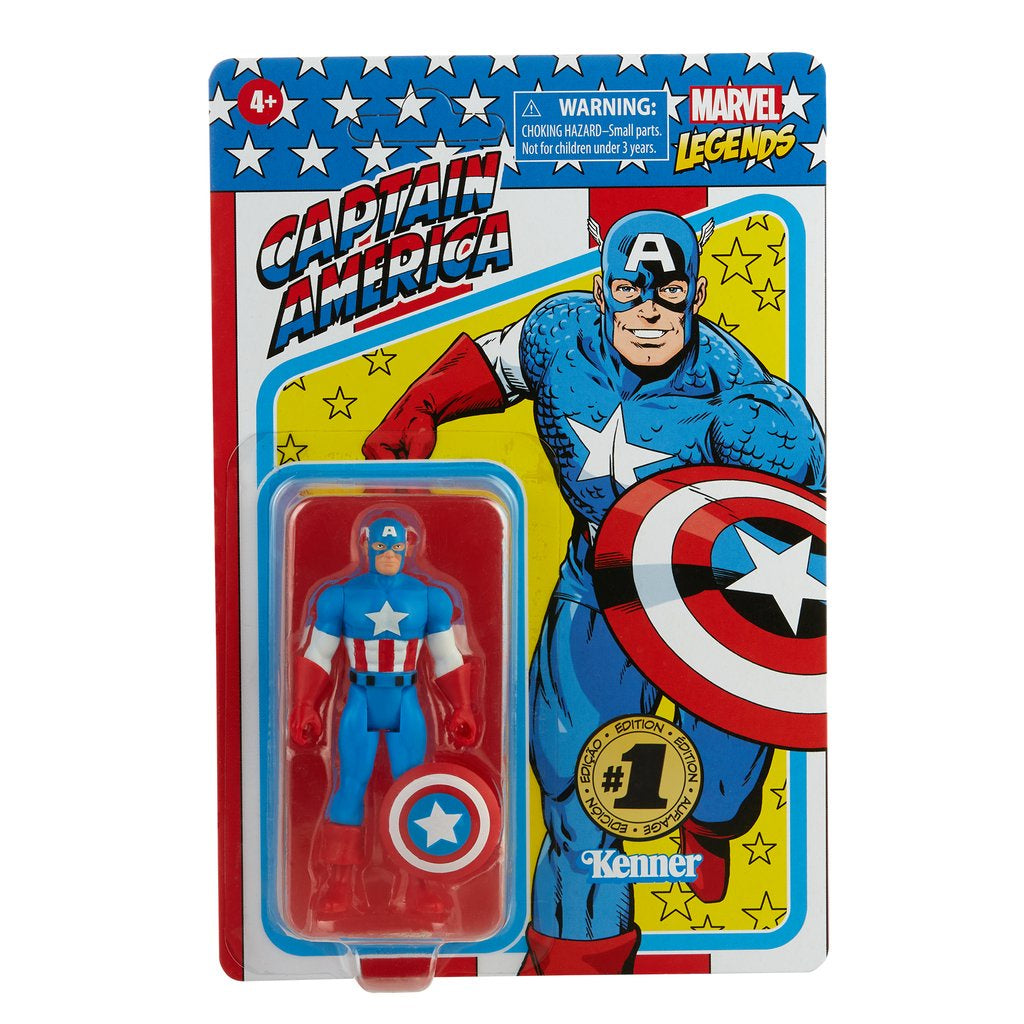 HSF2648A,  Marvel Legends Retro 375 Collection 3 3/4-Inch Action Figures Wave 1   CAPTAIN AMERICA