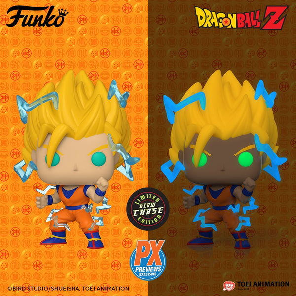 Pop! Animation Previews Exclusive Super Saiyan 2 Goku w/Energy w/Glow Chase (Dragon Ball Z)(Available for Pre-Order)