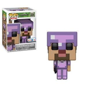 Funko Pop! Games #324 STEVE IN ENCHANTED ARMOR (Minecraft) Toys R Us Exclusive - Brads Toys