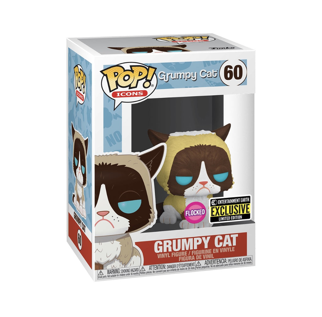 Pop! Icons #60 GRUMPY CAT FLOCKED (Entertainment Earth Exclusive)
