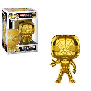 Funko Pop! Marvel #440 IRON SPIDER Gold Chrome (Marvel Studios Ten Years) - Brads Toys