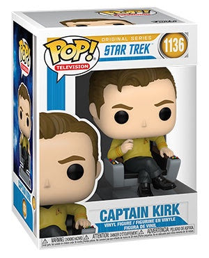 Pop! TV CAPTAIN KIRK in CHAIR (Star Trek)(Available for Pre-Order)