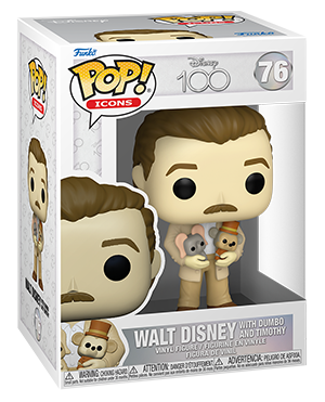 Pop! Disney WALT w/DUMBO & TIMOTHY (Disney 100th)(Available for Pre-Order)