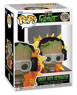 Pop! Marvel GROOT w/DETONATOR #1195 (I Am Groot)